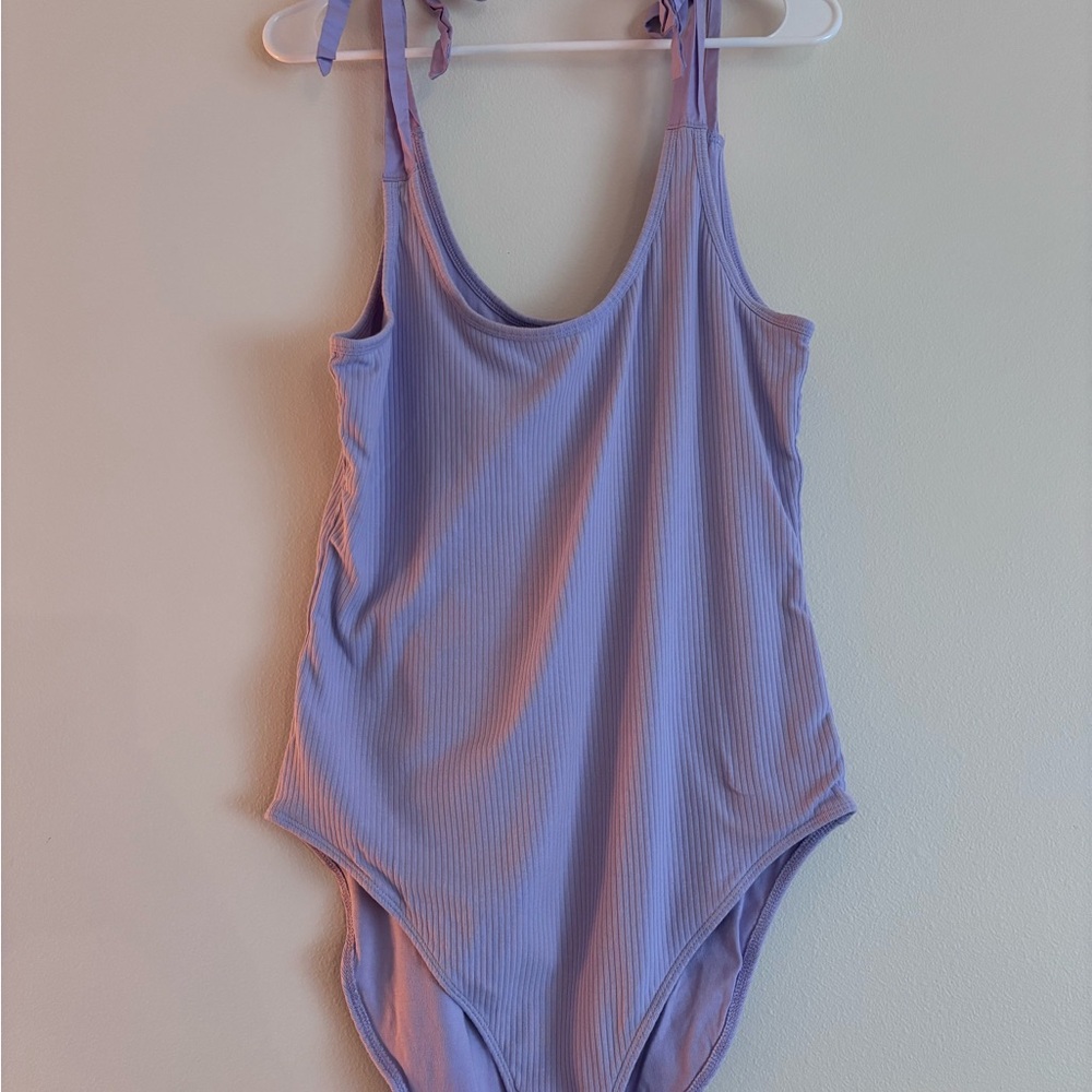 Lavender Ribbed bodysuit